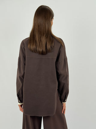 Camicia in Cotone Marrone