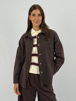 Camicia in Cotone Marrone