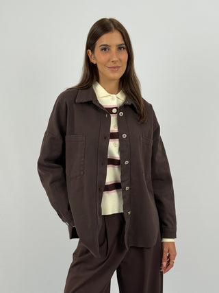 Camicia in Cotone Marrone