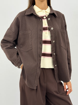 Camicia in Cotone Marrone