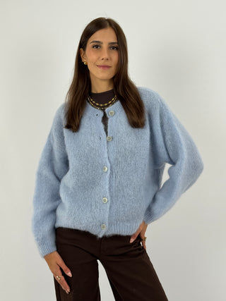 Cardigan in Kid Mohair Carta da Zucchero