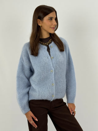 Cardigan in Kid Mohair Carta da Zucchero