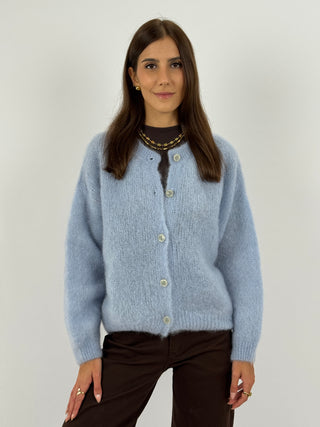 Cardigan in Kid Mohair Carta da Zucchero
