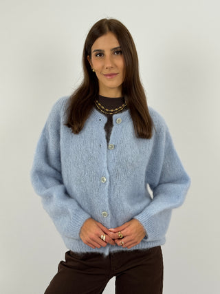 Cardigan in Kid Mohair Carta da Zucchero