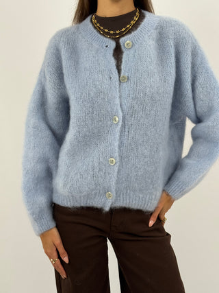 Cardigan in Kid Mohair Carta da Zucchero