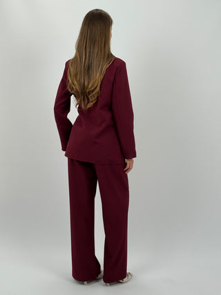 Tailleur con Laccio Laterale Love Bordeaux