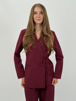 Tailleur con Laccio Laterale Love Bordeaux