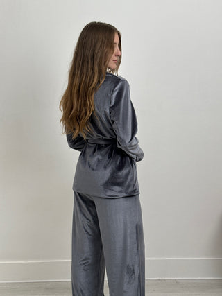 Ensemble veste et pantalon gris Navel