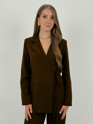 Tailleur con Laccio Laterale Love Marrone