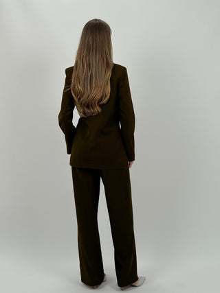 Tailleur con Laccio Laterale Love Marrone