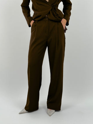 Tailleur con Laccio Laterale Love Marrone
