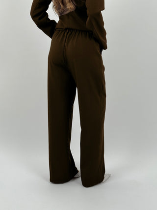 Tailleur con Laccio Laterale Love Marrone