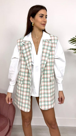 Coordinato Vichy Tiki gilet e shorts - PALOMA Store