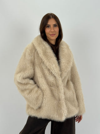 Pelliccia con Collo Ampio St. Moritz Miele