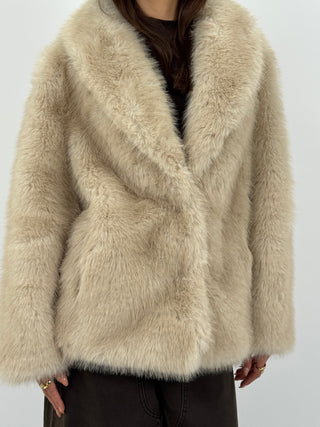 Pelliccia con Collo Ampio St. Moritz Miele