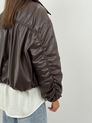 Bomber in Eco Pelle Lumina