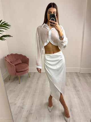 Gonna Satin Isla Bianca - PALOMA Store