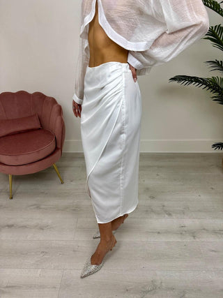 Gonna Satin Isla Bianca - PALOMA Store