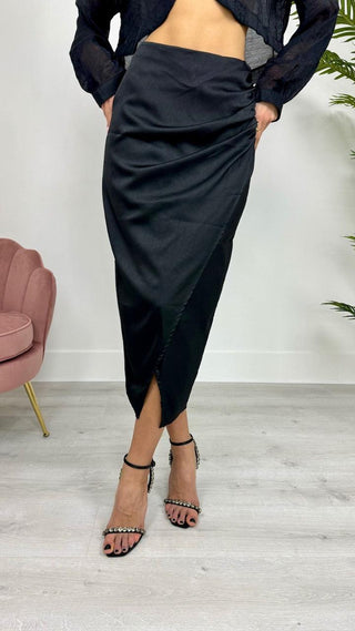 Gonna Satin Isla Nera - PALOMA Store