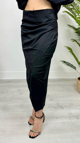 Gonna Satin Isla Nera - PALOMA Store