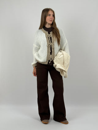 Jeans Wide Leg Marrone