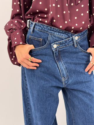 Jeans Criss Cross Lumina Blu Scuro