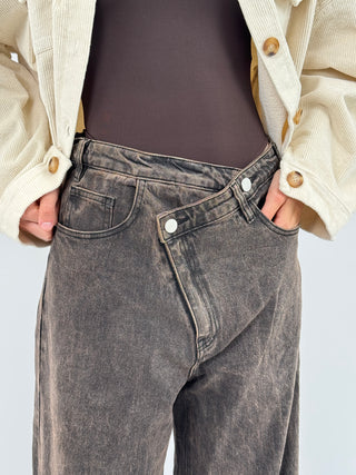 Jeans Lumina Criss Cross Marrone Invecchiato