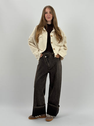 Jeans Lumina Criss Cross Marrone Invecchiato