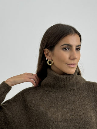 Boucles d'oreilles créoles torsadées