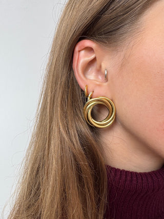 Boucles d'oreilles créoles torsadées