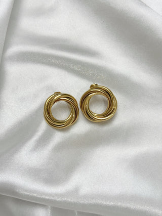 Boucles d'oreilles créoles torsadées