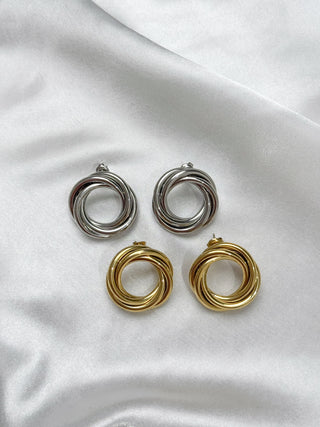 Boucles d'oreilles créoles torsadées