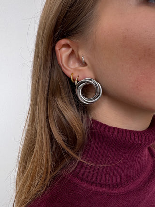 Boucles d'oreilles créoles torsadées