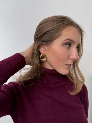 Boucles d'oreilles créoles torsadées