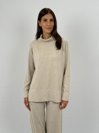 Coordinato Comfy Collo Alto Beige