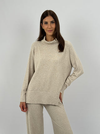 Coordinato Comfy Collo Alto Beige