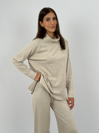 Coordinato Comfy Collo Alto Beige
