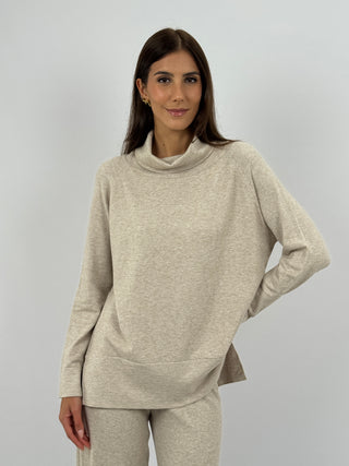 Coordinato Comfy Collo Alto Beige