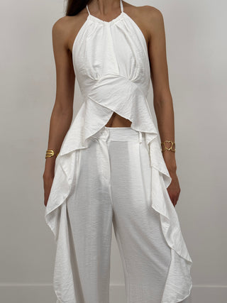 Set Coord Top e Pantalone Marilyn Bianco