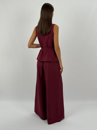 Coordinato Gilet e Pantalone Daphne Bordeaux