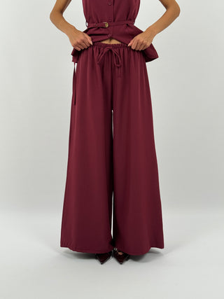 Coordinato Gilet e Pantalone Daphne Bordeaux