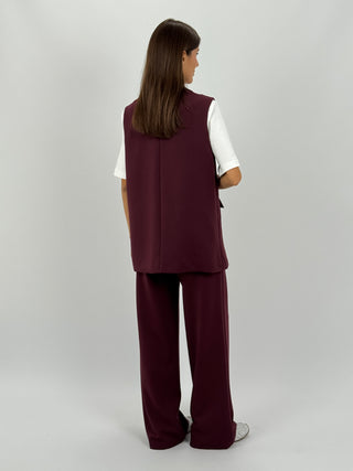 Coordinato Gilet e Pantalone Bordeaux