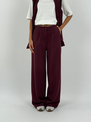 Coordinato Gilet e Pantalone Bordeaux