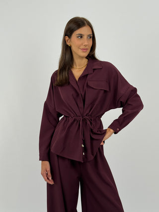 Coordinato Camicia e Pantalone Milly Burgundy