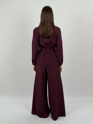 Coordinato Camicia e Pantalone Milly Burgundy