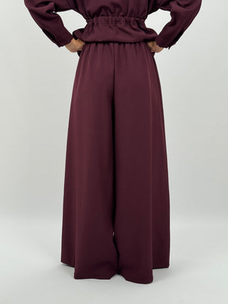 Coordinato Camicia e Pantalone Milly Burgundy
