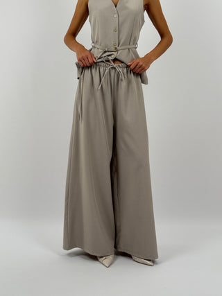 Coordinato Gilet e Pantalone Daphne Grigio