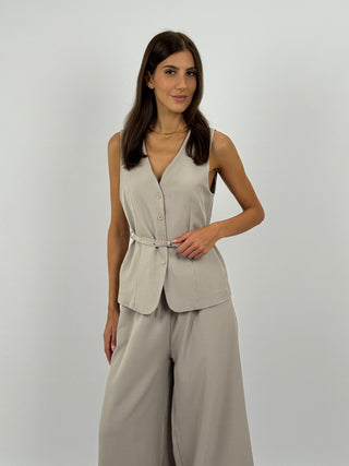 Coordinato Gilet e Pantalone Daphne Grigio