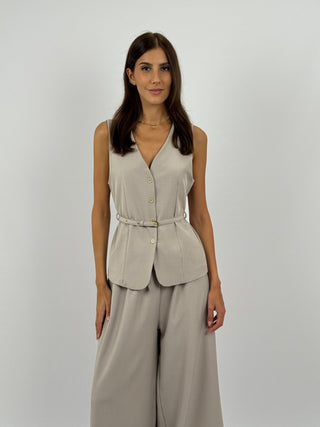 Coordinato Gilet e Pantalone Daphne Grigio