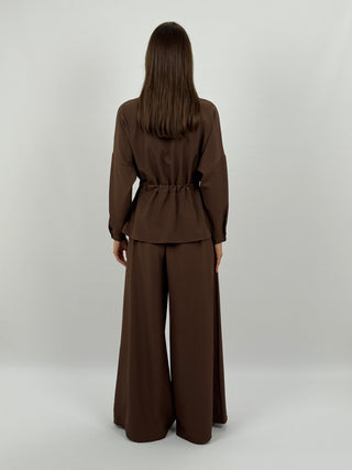 Coordinato Camicia e Pantalone Milly Marrone